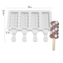 Форма для мороженого "Эскимо мозайка" 4 ячейки